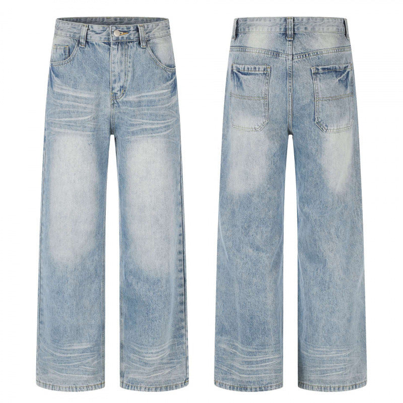 Women's short-cut high-waist culotte jeans with wide leg, retro wash, and soft denim quality Mune Fashion