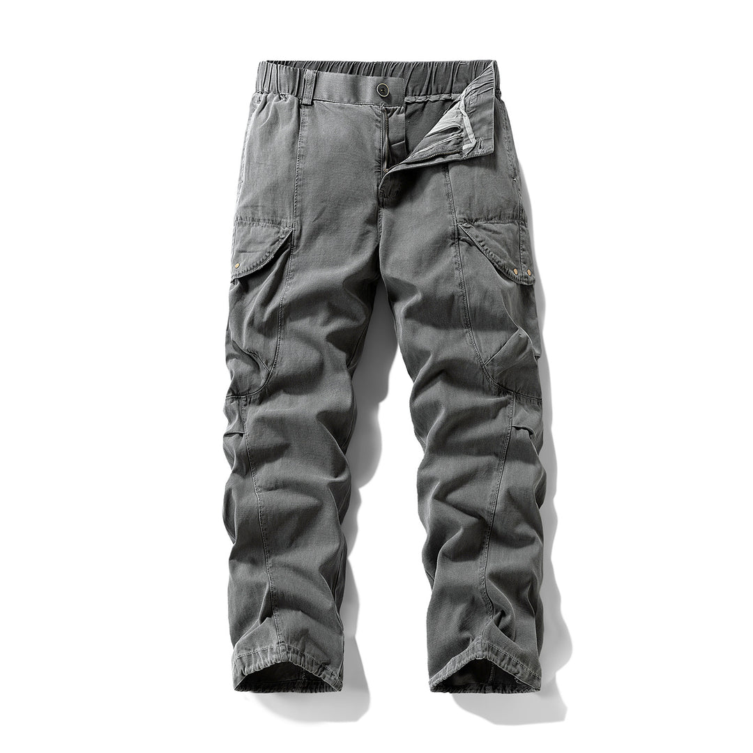 Herren Cargo-Hose im Utility-Look mit elastischem Bund und Knieabnähern Mune Fashion