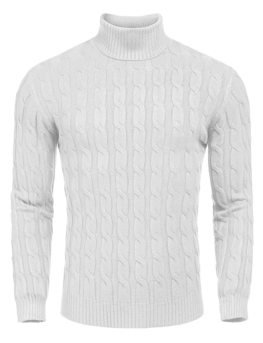 Men's fine knit sweater with high collar
