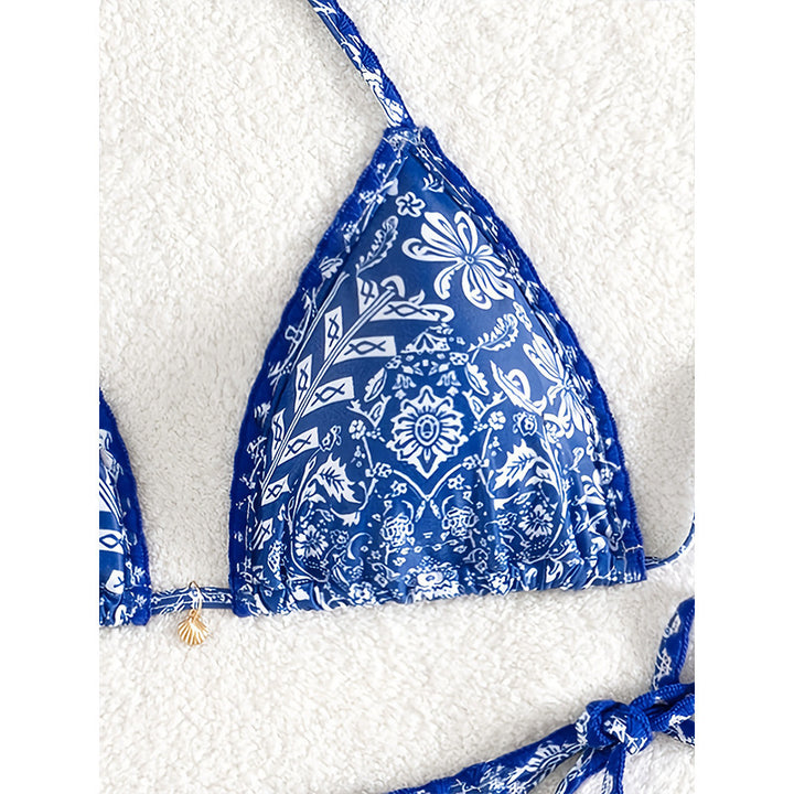 Women's triangle bikini with adjustable straps and floral design Mune Fashion