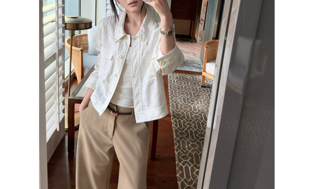Women Casual and Stylish Linen Jacket Mune Fashion