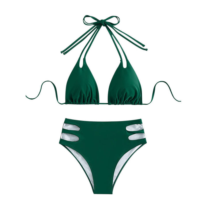 Women High-Cut Triangle Bikini with Innovative Cut-Out Design Mune Fashion