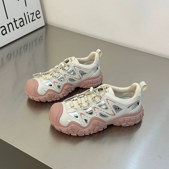 Women's Sporty Sneakers with Breathable Mesh Upper and Non-Slip Sole Mune Fashion