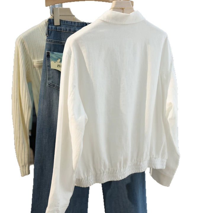 Women's Fashionable Transitional Jacket with Zipper Mune Fashion