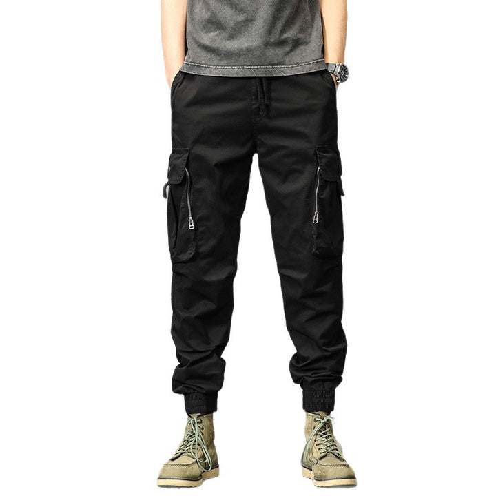 Men's Lightweight Tactical Cargo Jogging Pants with Drawstring Waist, Knee Panels, and Multifunctional Pockets Mune Fashion