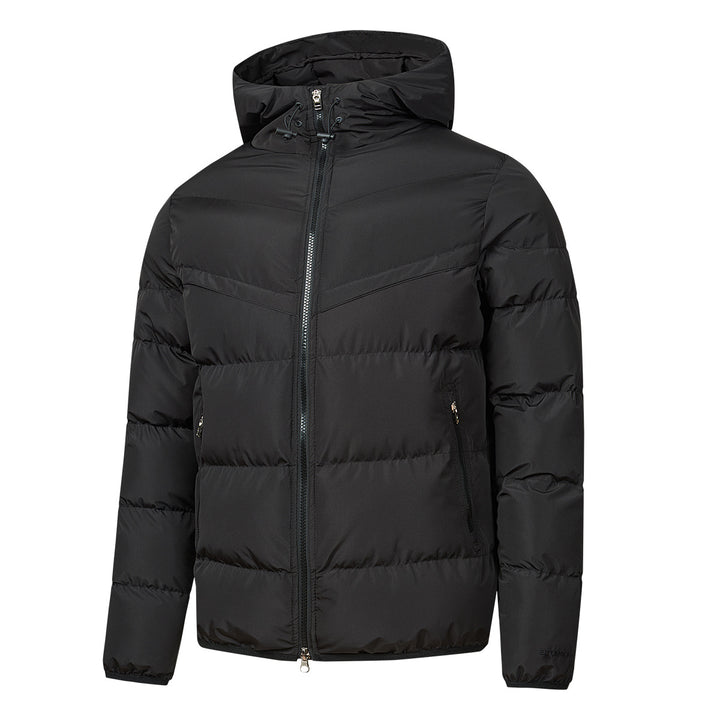 Men's Padded Hooded Quilted Jacket with Thermal Insulation, Two-Way Zipper & Concealed Zipper Pockets Mune Fashion