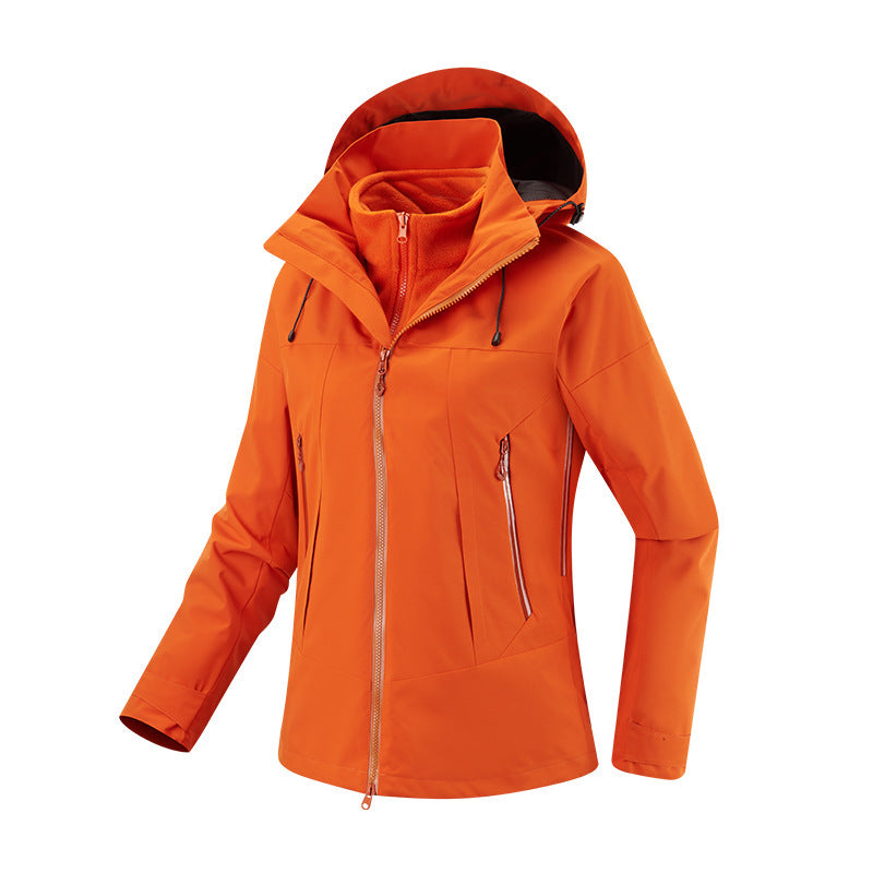 Women's Weatherproof Urban Trekking Jacket with Thermal Fleece Lining and Welded Zippers Mune Fashion