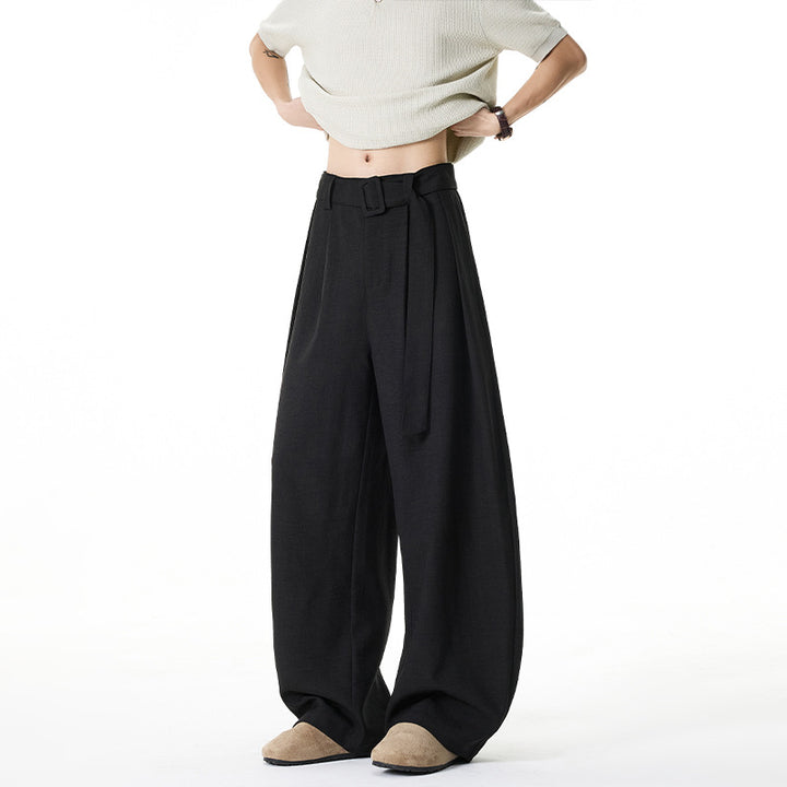 Women Elegant and Casual Wide Fabric Pants Mune Fashion