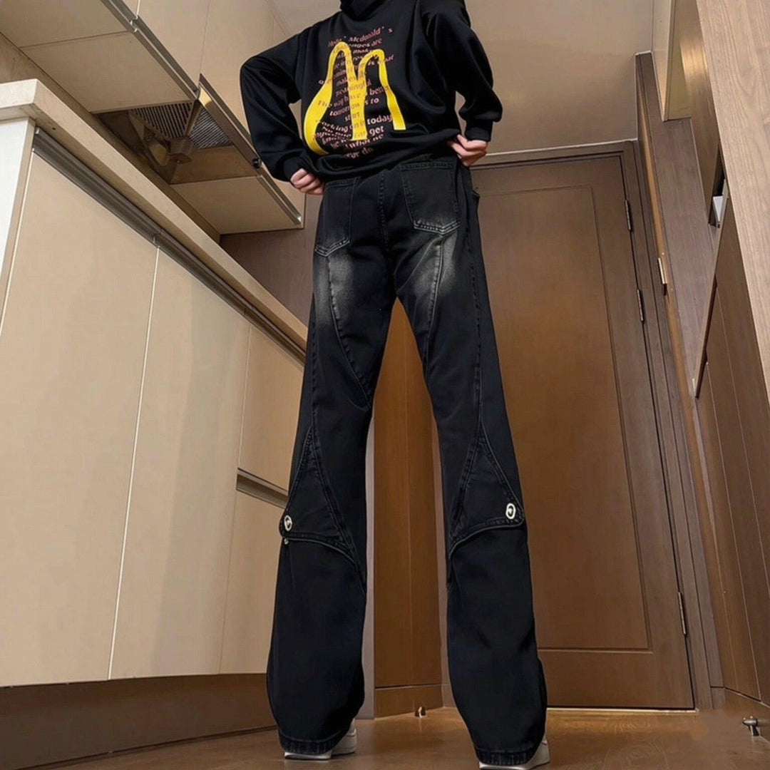 Ladies Casual Oversized Denim Pants Mune Fashion