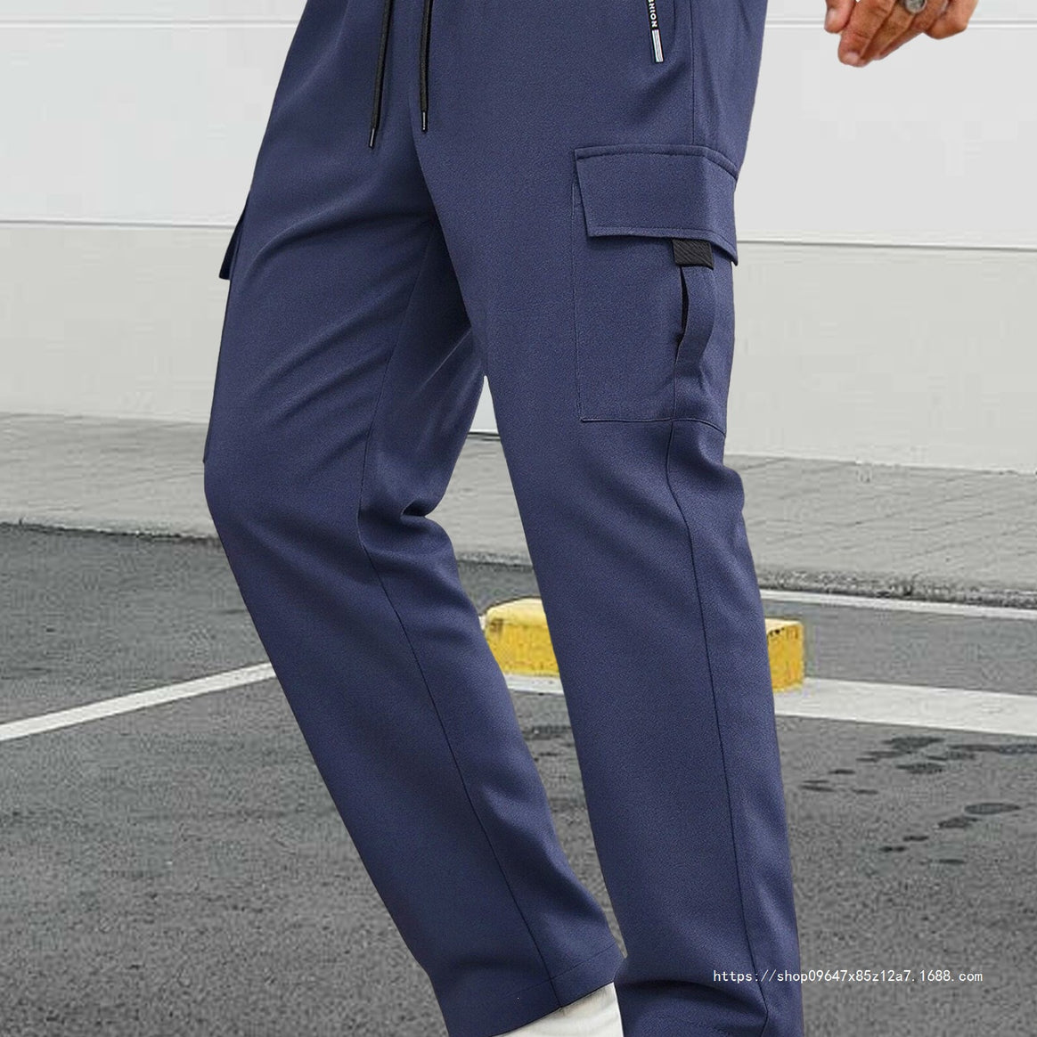 Men's Tapered Cargo Jogging Pants with concealed drawstring, zip pocket & utility flap Mune Fashion