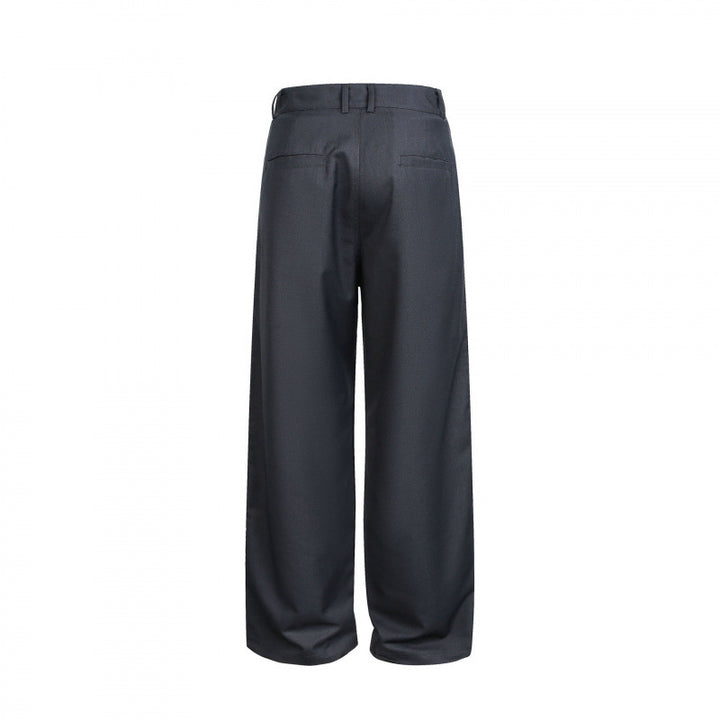 Women's Wide Cargo Pants with Checked Pattern Inserts and Decorative Button Plackets Mune Fashion