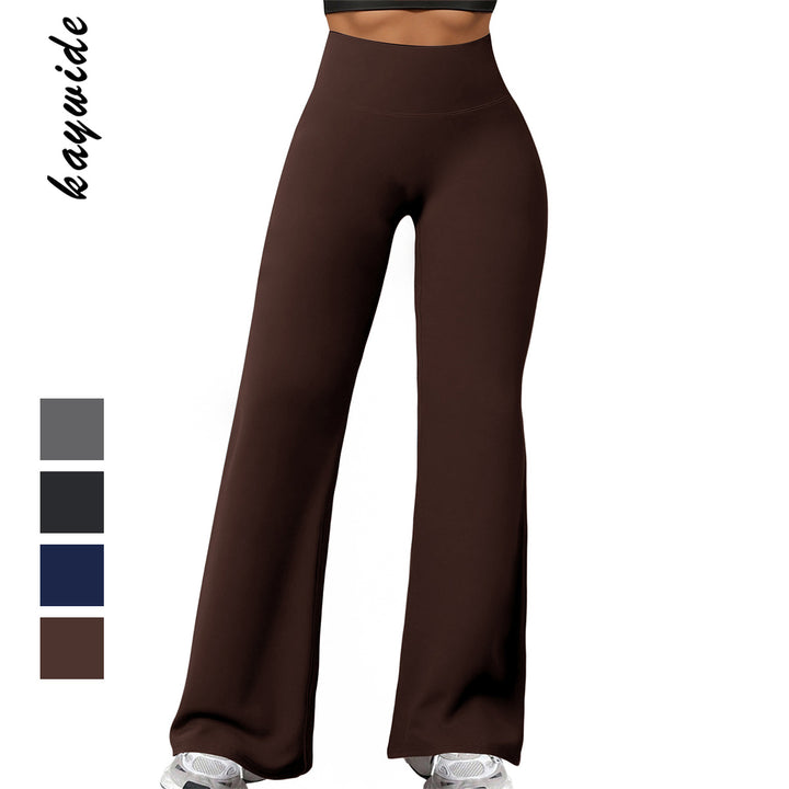Women's high-waisted shaping lounge pants with wide flares and seamless comfort waistband Mune Fashion