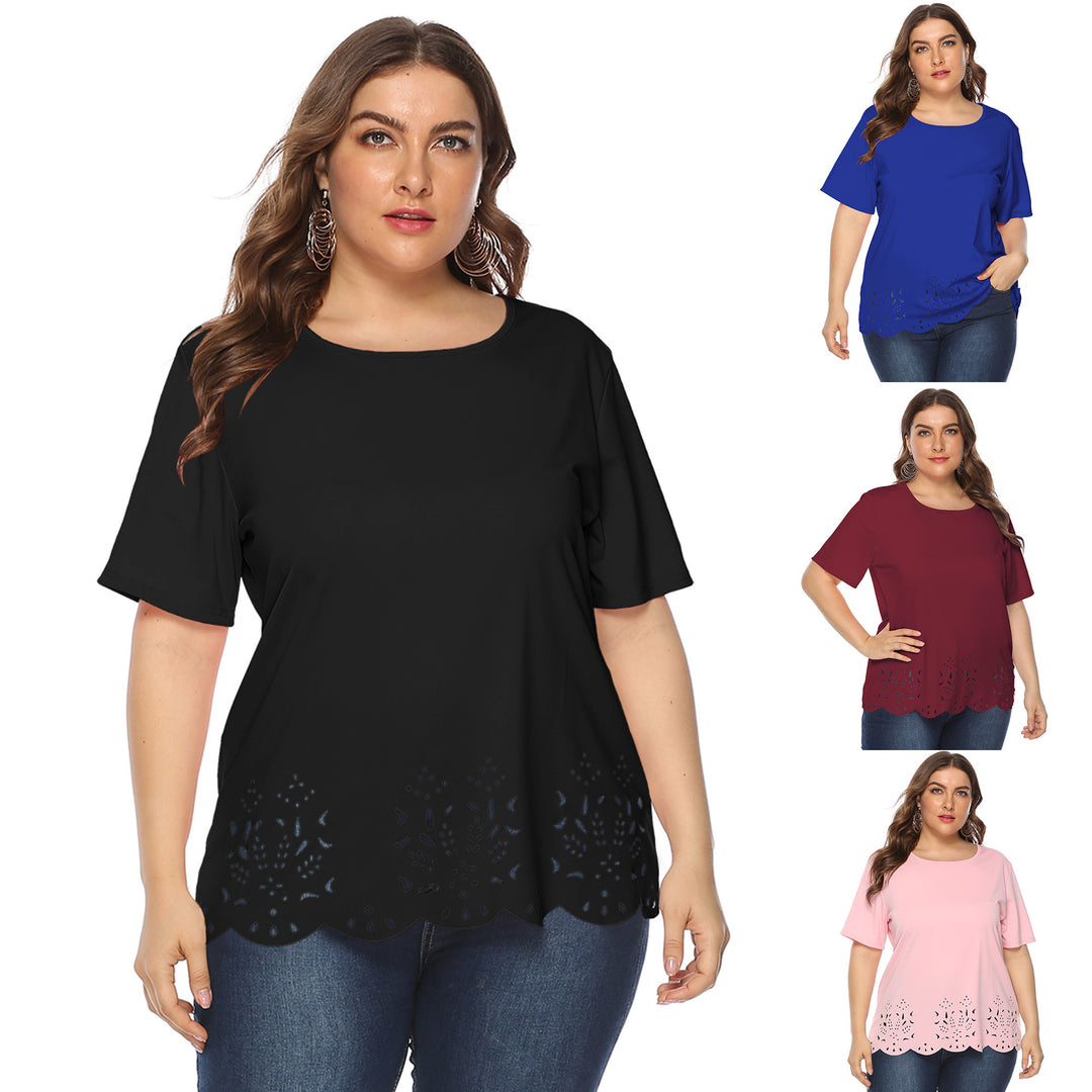 Women's airy top with floral lace pattern Mune Fashion