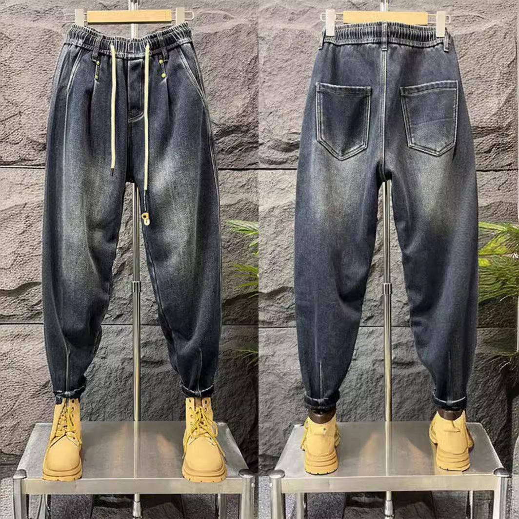Men's Stylish Ripped Jeans with Creative Patches Mune Fashion 1788342369