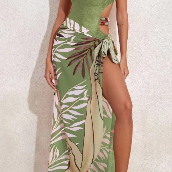 Women's swimsuit set with asymmetrical top and elegant sarong Mune Fashion