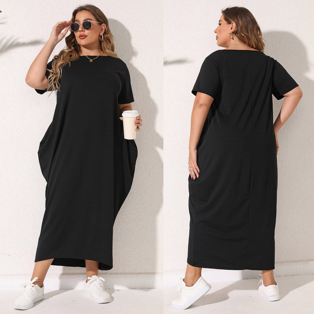 Ladies casual maxi dress with side pockets and comfortable fit Mune Fashion