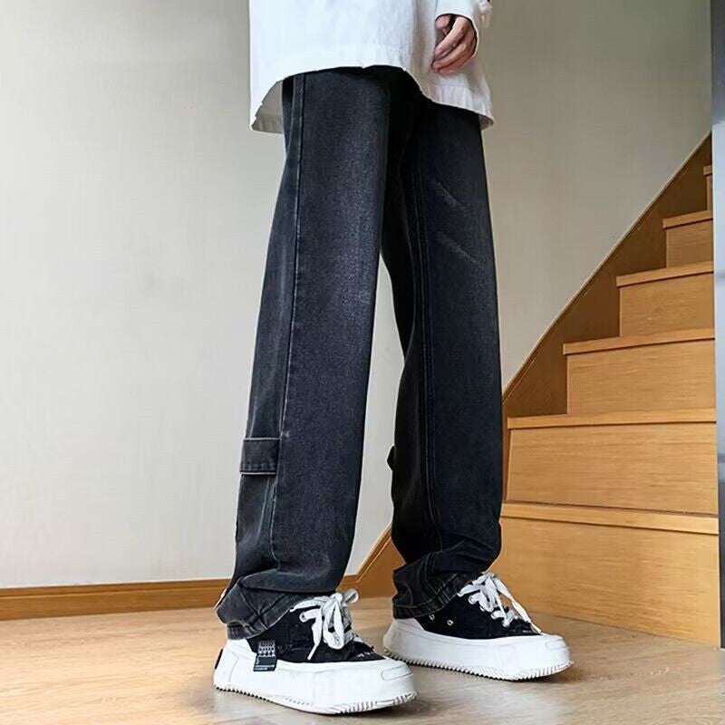 Men's Fashion Cargo Jeans with Zipper Details Mune Fashion