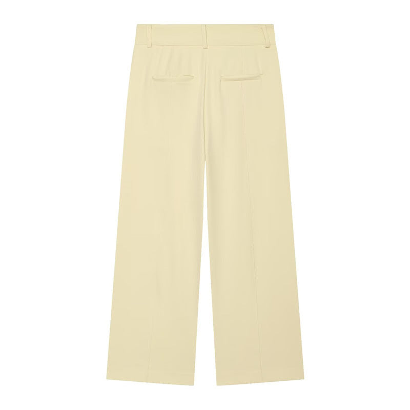 Women High-waisted wide Culotte pants with crease and pleats Mune Fashion