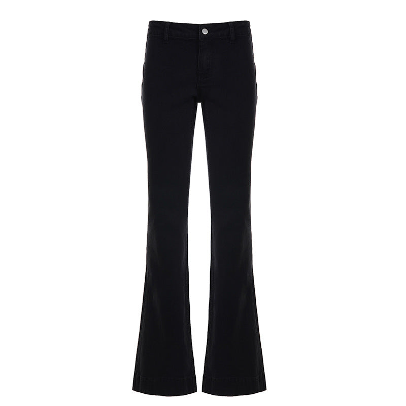 Women's high-waisted flared pants with figure-enhancing waistline and wide leg Mune Fashion