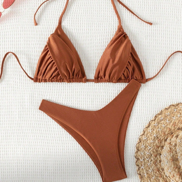 Women's Triangle Bikini with Ruffles Mune Fashion