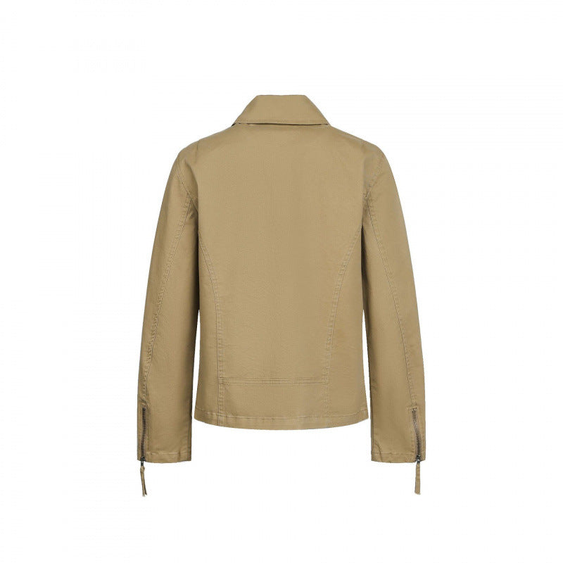 Men's Asymmetrical Biker Jacket with Diagonal Metal Zipper Mune Fashion