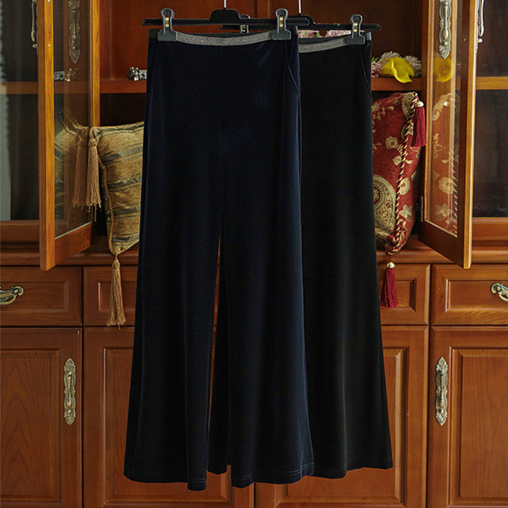 Women Elegant and flowing velour pants Drune