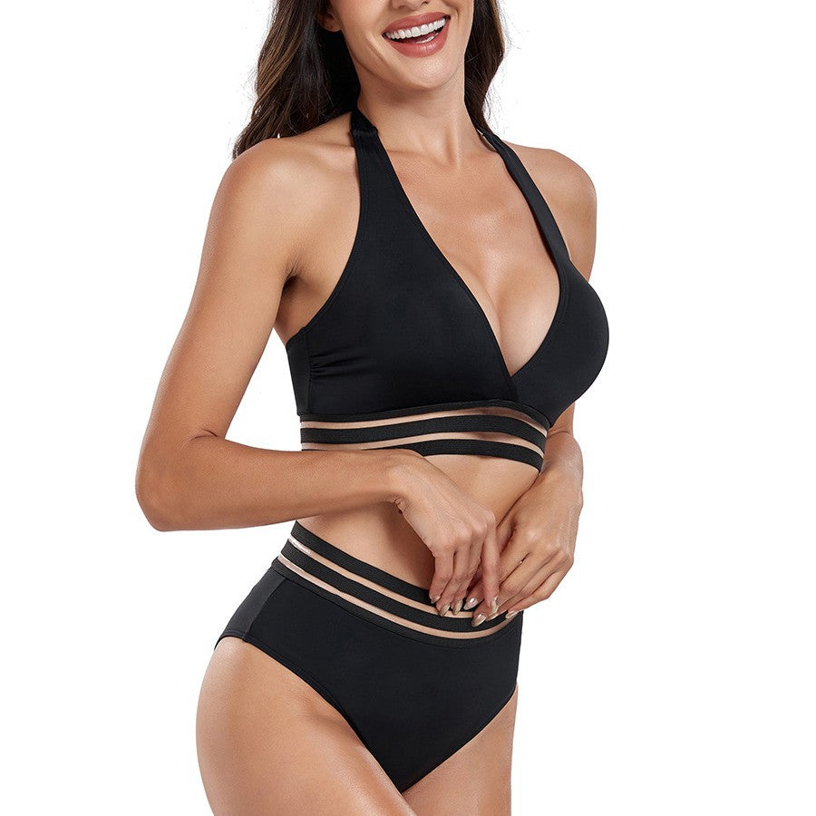 Women High-Waisted Bikini Set with Innovative Cut-Out Design Mune Fashion