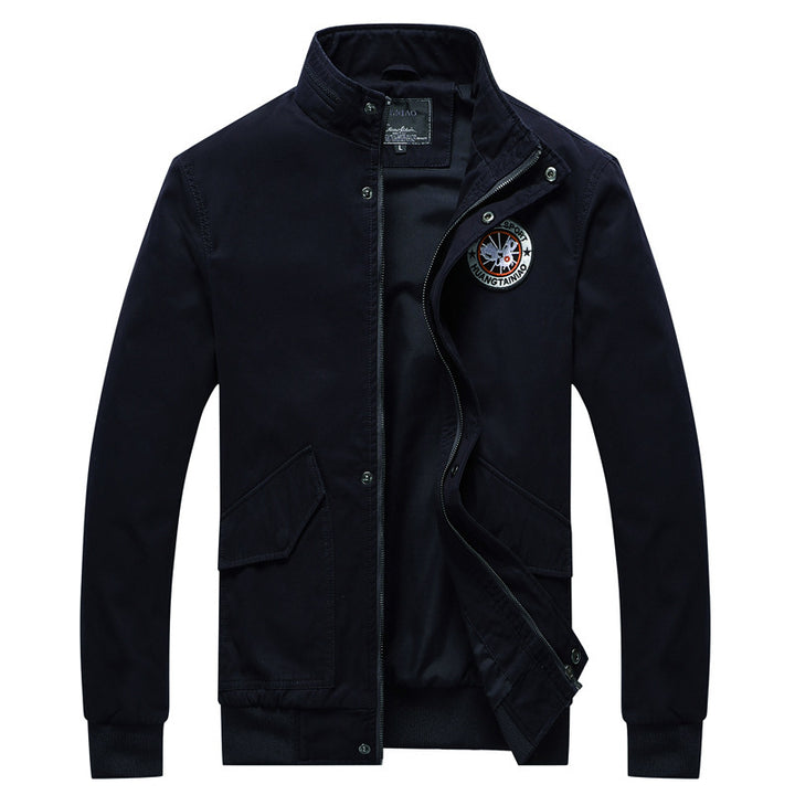 Men's transitional jacket in field-bomber mix with stand-up collar and multifunctional flap pockets Mune Fashion