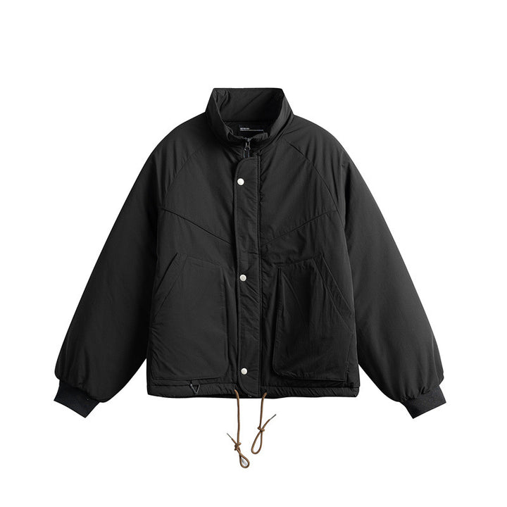 Unisex Short cut boxy padded jacket with drawstring and raglan sleeves Mune Fashion