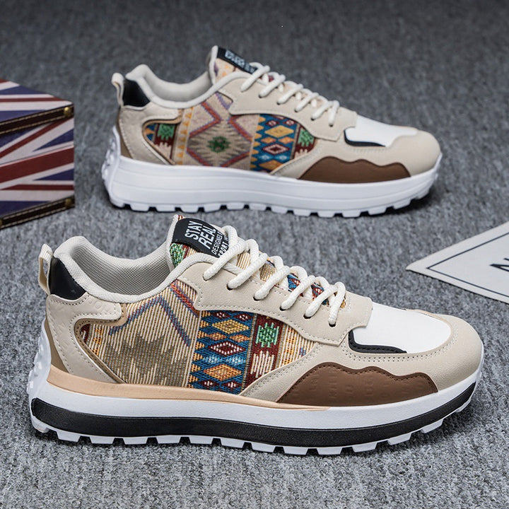 Men's Sporty Sneakers with Decorative Pattern Mune Fashion