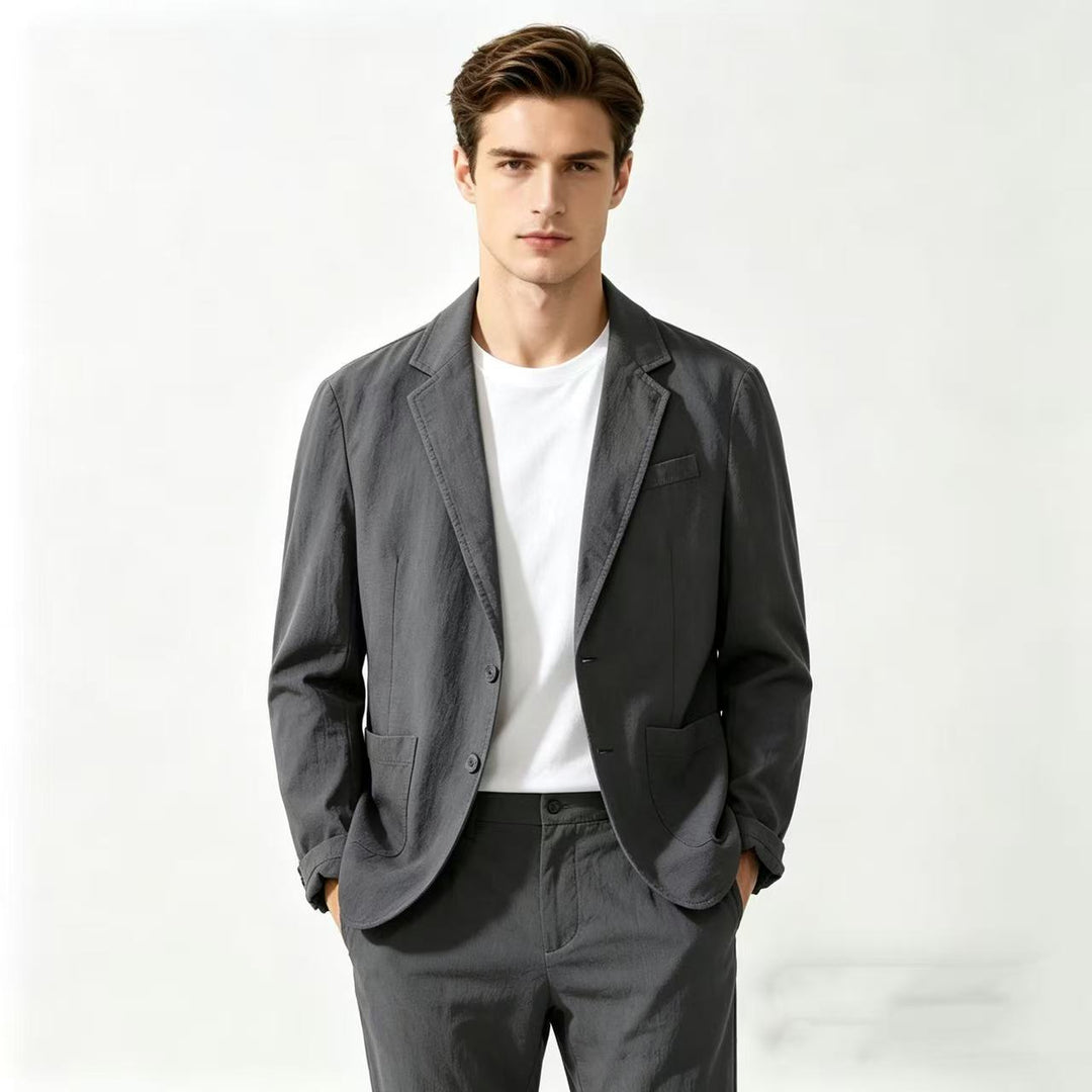 Men's light linen blazer with modern slim-fit cut Mune Fashion