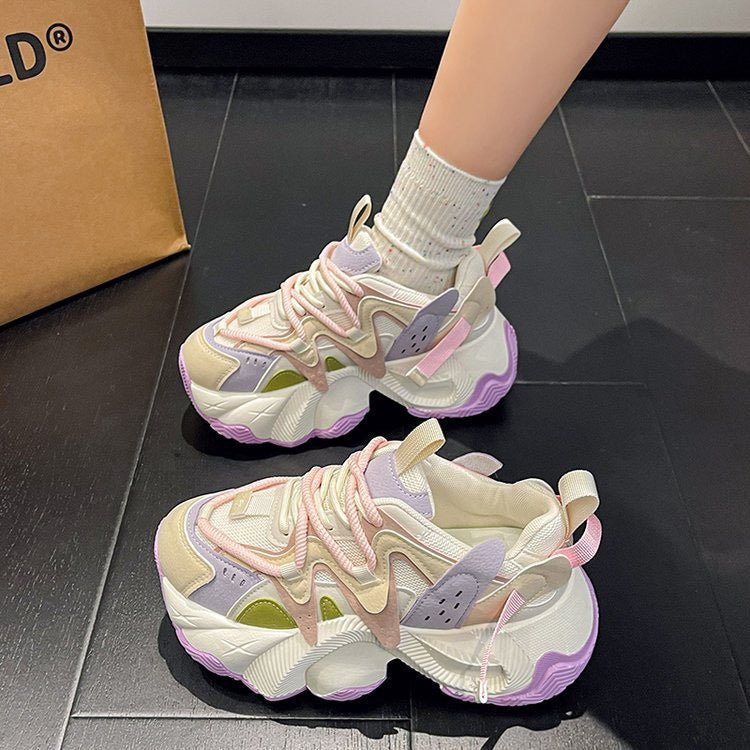 Women's Sporty Chunky Sneakers with Trendy Silhouette and Comfortable Cushioning Mune Fashion