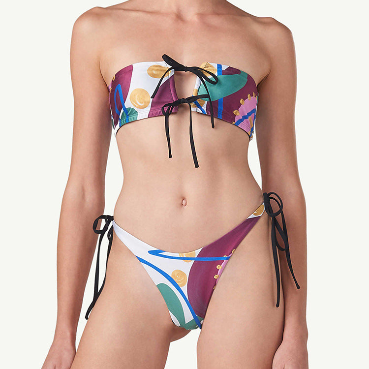 Women's bandeau bikini with stylish tie system Mune Fashion