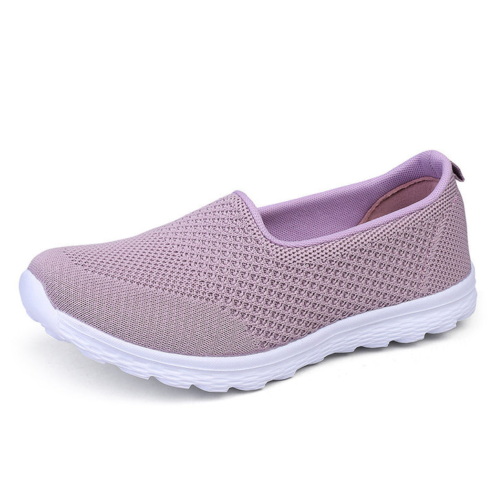 Women's light knitted slip-on sneakers with glitter threads, elastic entry, and flexible lightweight sole Mune Fashion