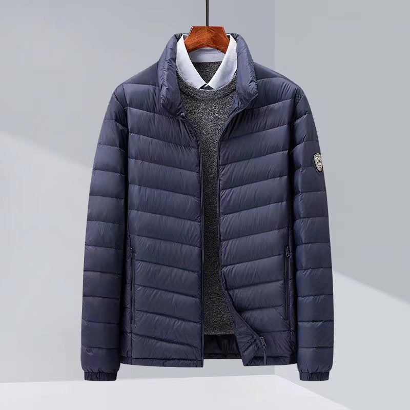 Men's quilted transition jacket with stand-up collar and zippered pockets Mune Fashion
