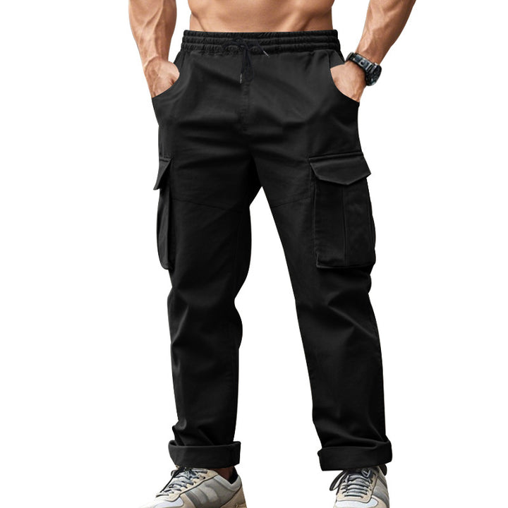 Men's urban cargo chinos in jogging style with elastic drawstring waistband and multifunctional pockets Mune Fashion