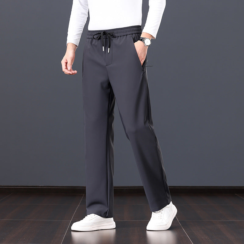 Men's joggers with elastic comfort waistband, zippered pockets, and straight cut Mune Fashion