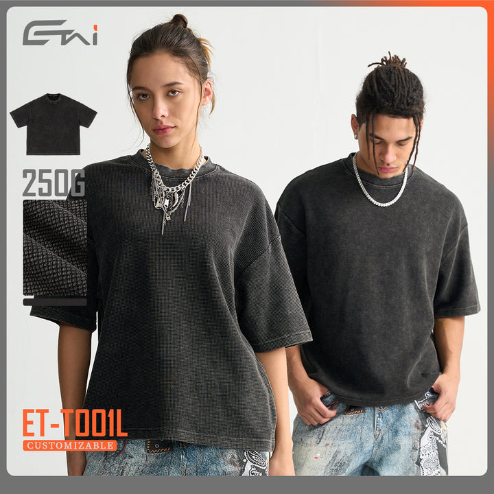 Men's Oversized Structure T-Shirt with Crew Neck Mune Fashion