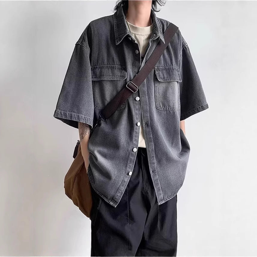 Men's Oversized Vintage Denim Shirt Mune Fashion