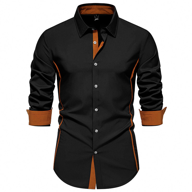 Mune | Men's Long Sleeve Shirt with Contrast Stitching and Modern Cut