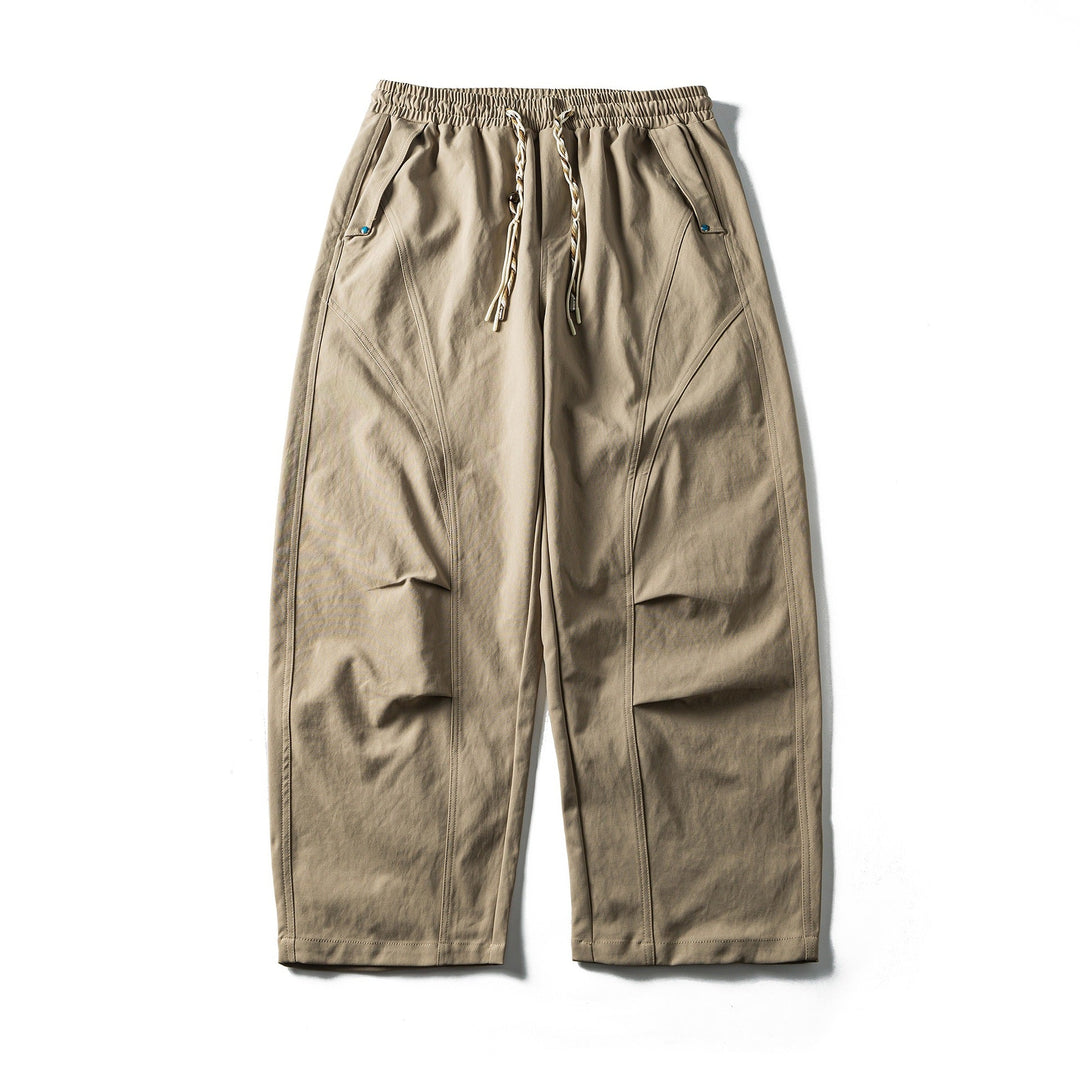 Men's tapered utility pants with elastic waistband and drawstring Mune Fashion