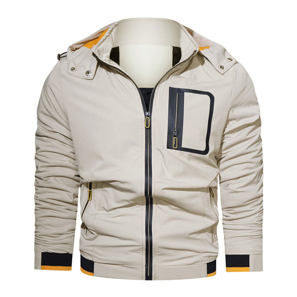 Men's sporty softshell hybrid jacket with hood, water-repellent zippers and ergonomic fit Mune Fashion