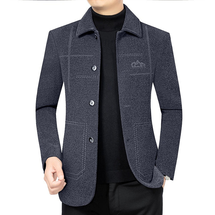 Men's lightweight unlined city coat in shirt jacket style with minimalist button placket Mune Fashion