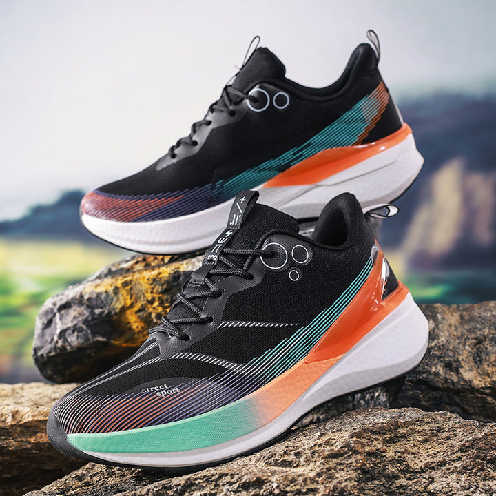Unisex light street sneakers with breathable knitted upper material, reactive hollow core midsole and grippy profile outsole Mune Fashion