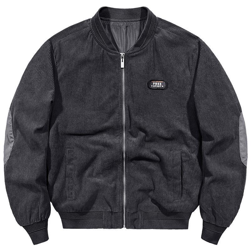 Men's cord jacket in bomber style made of fine corduroy with stand-up collar Mune Fashion