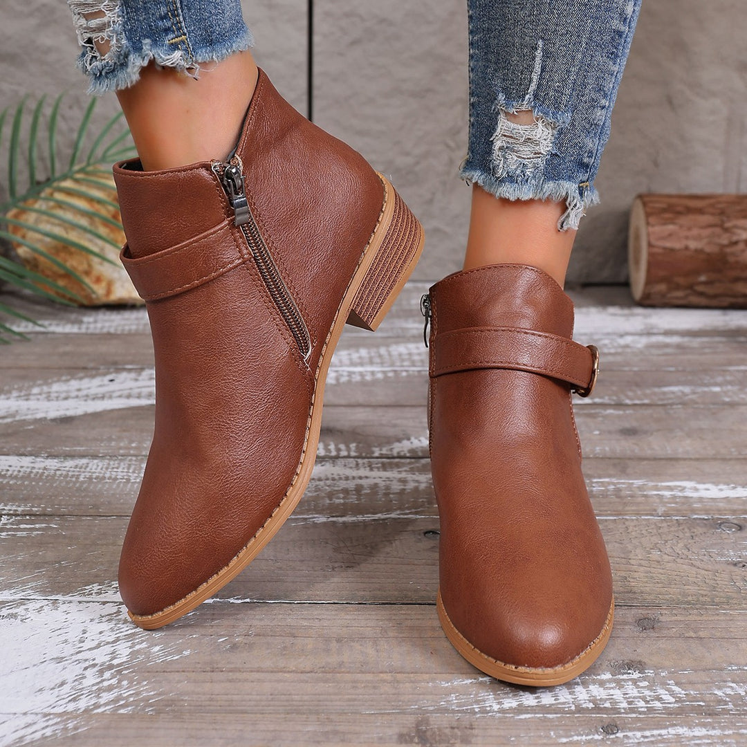 Women Elegant and Comfortable Ankle Boots Mune Fashion