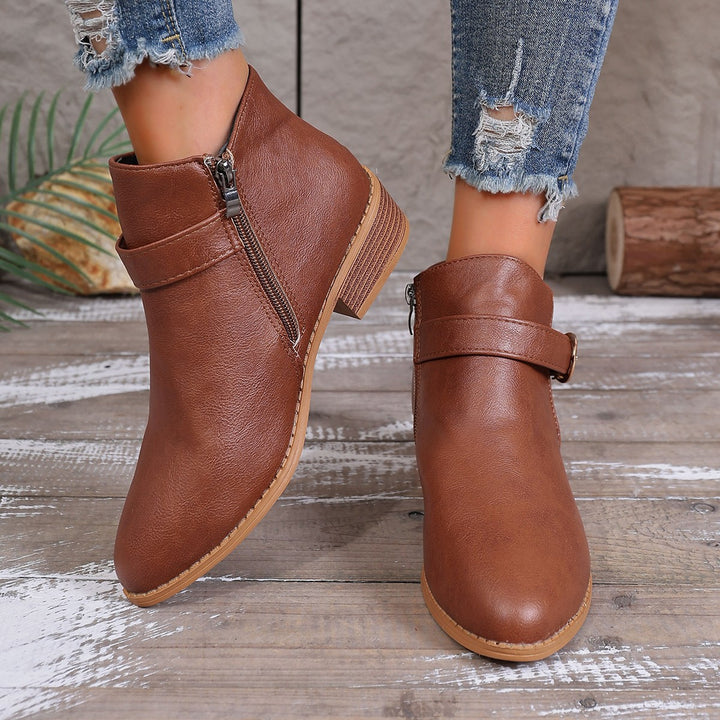 Women Elegant and Comfortable Ankle Boots Mune Fashion