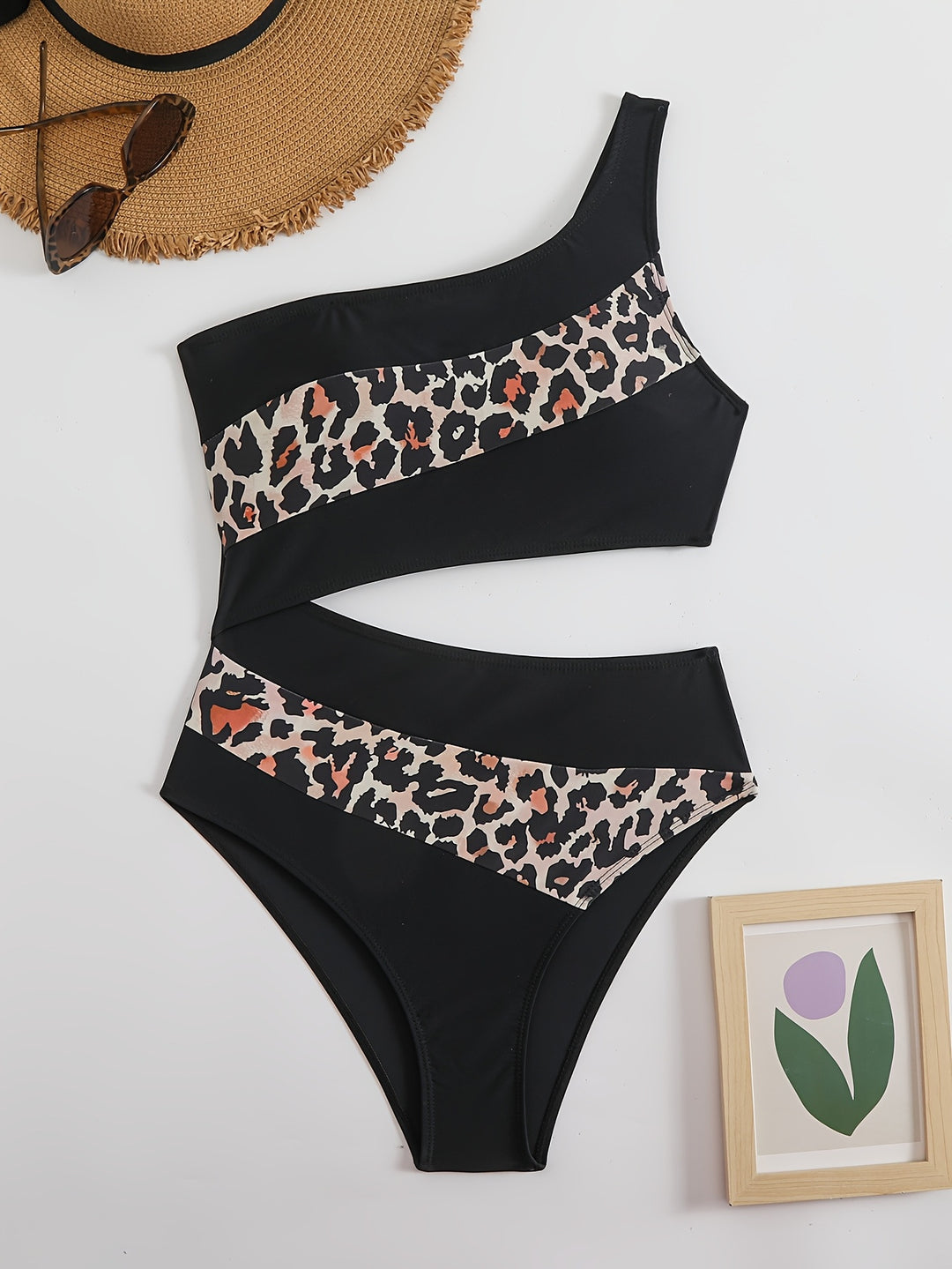 Women Elegant Bikini Set with Animal Print Mune Fashion