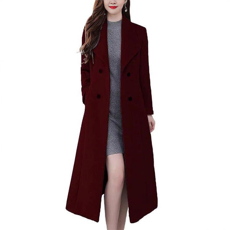 Ladies Long Wool Coat Mune