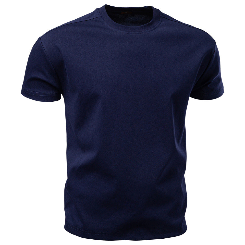 Men's nano classic cotton jersey round neck shirt with reinforced collar Mune Fashion